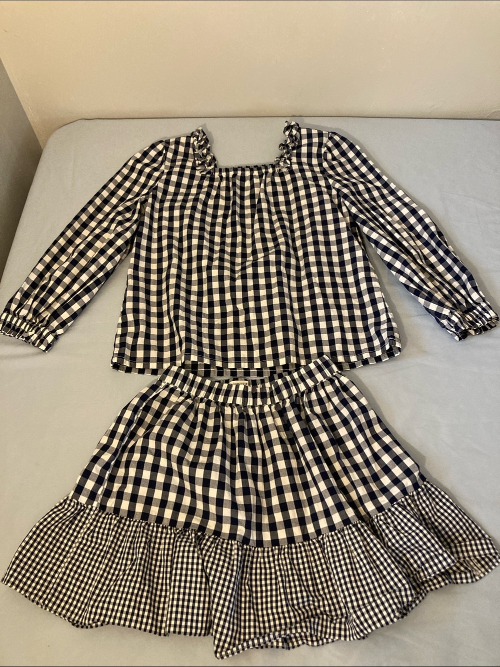 Crewcuts Navy and White Gingham Set